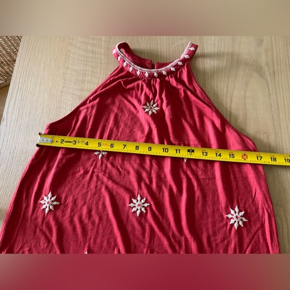 Loft| Burnt Orange Floral Embroidered Sleeveless Blouse, Very Boho•••XS - Picture 9 of 10